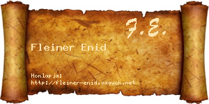Fleiner Enid névjegykártya